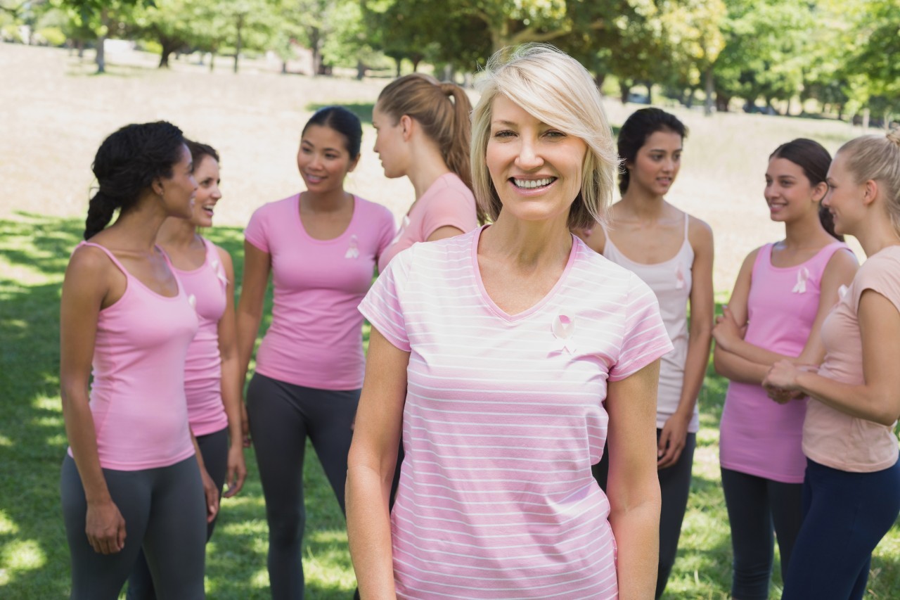 12 Nov 2013 --- Confident woman supporting breast cancer awareness --- Image by © Wavebreak Media LTD/Wavebreak Media Ltd./Corbis