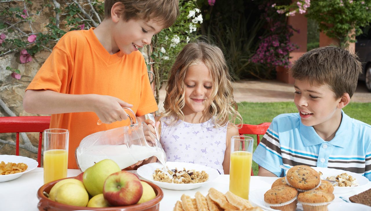 Children Having Complete Breakfast --- Image by © moodboard/Corbis