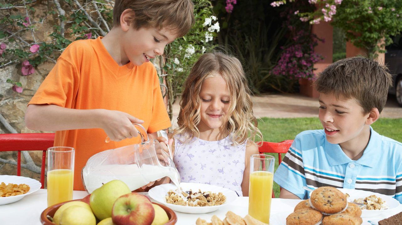 Children Having Complete Breakfast --- Image by © moodboard/Corbis