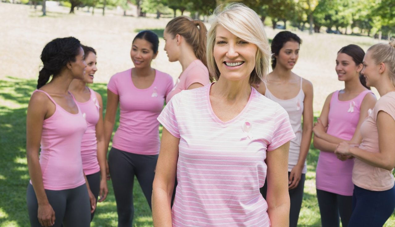 12 Nov 2013 --- Confident woman supporting breast cancer awareness --- Image by © Wavebreak Media LTD/Wavebreak Media Ltd./Corbis