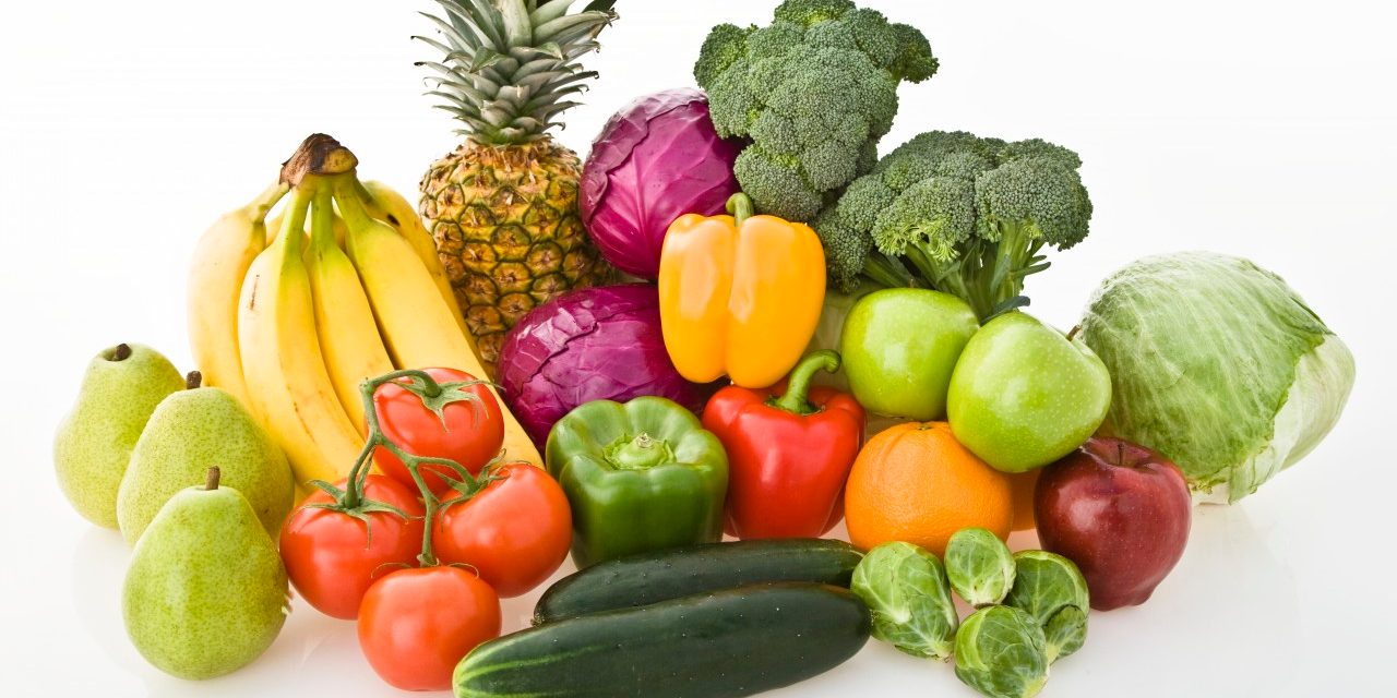 Variety of fresh fruits and vegetables --- Image by © Ned Frisk Photography/Corbis