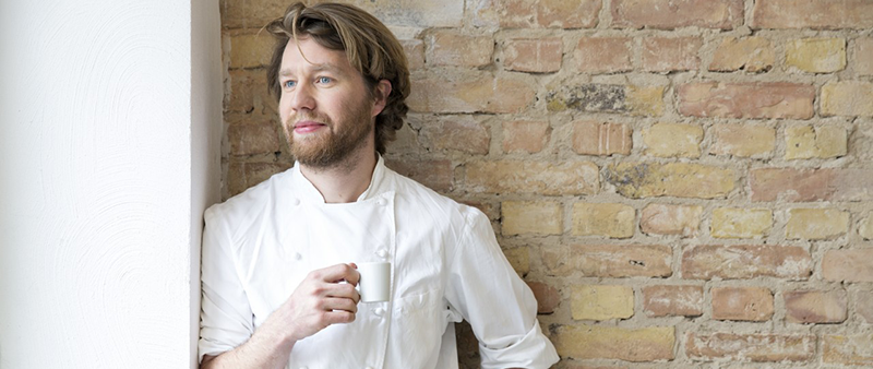 27 Mar 2015, Berlin, Germany --- Portrait of cook with espresso cup having a rest --- Image by © Florian Küttler/Westend61/Corbis