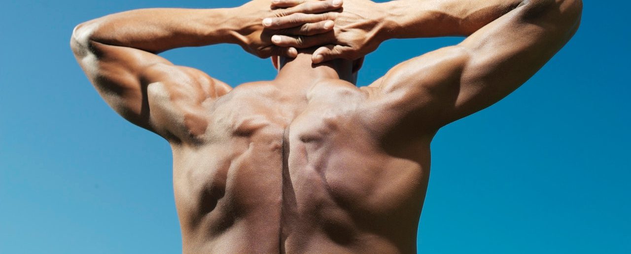 Muscular man with hands behind head --- Image by © Bernd Vogel/Corbis