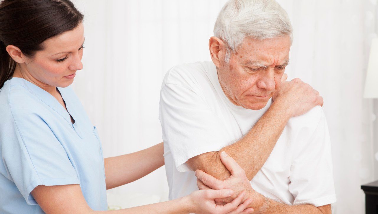 04 Feb 2013 --- Nurse helping patient --- Image by © VStock/Tetra Images/Corbis