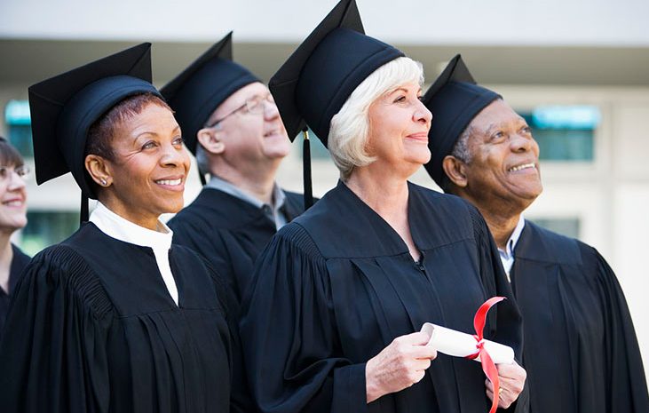 Senor Students Graduating --- Image by Â© Rob Melnychuk/Corbis