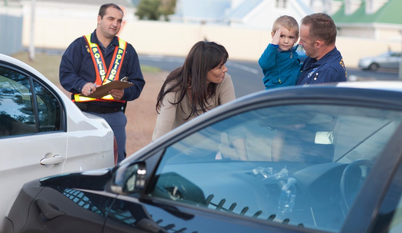 Car accident scene --- Image by © Zero Creatives/Corbis