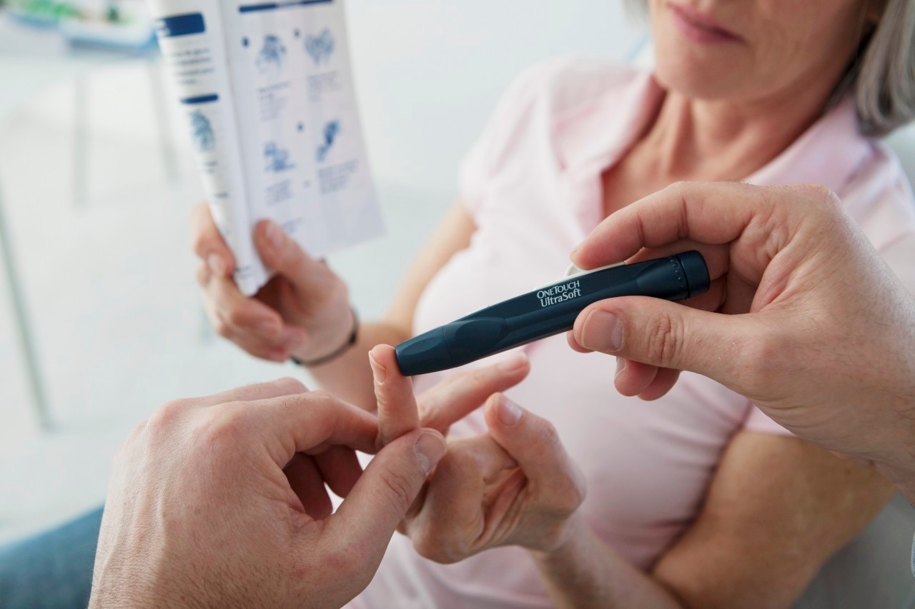 29 May 2012, France --- Test For Diabetes Elderly Person --- Image by © B. Boissonnet/BSIP/Corbis