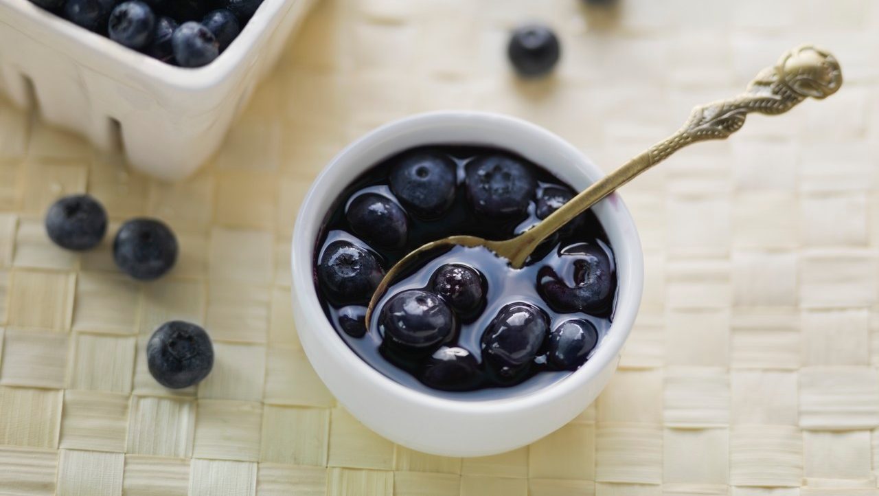 31 Aug 2013 --- Fresh blueberries in bowl --- Image by © Hero Images/Corbis