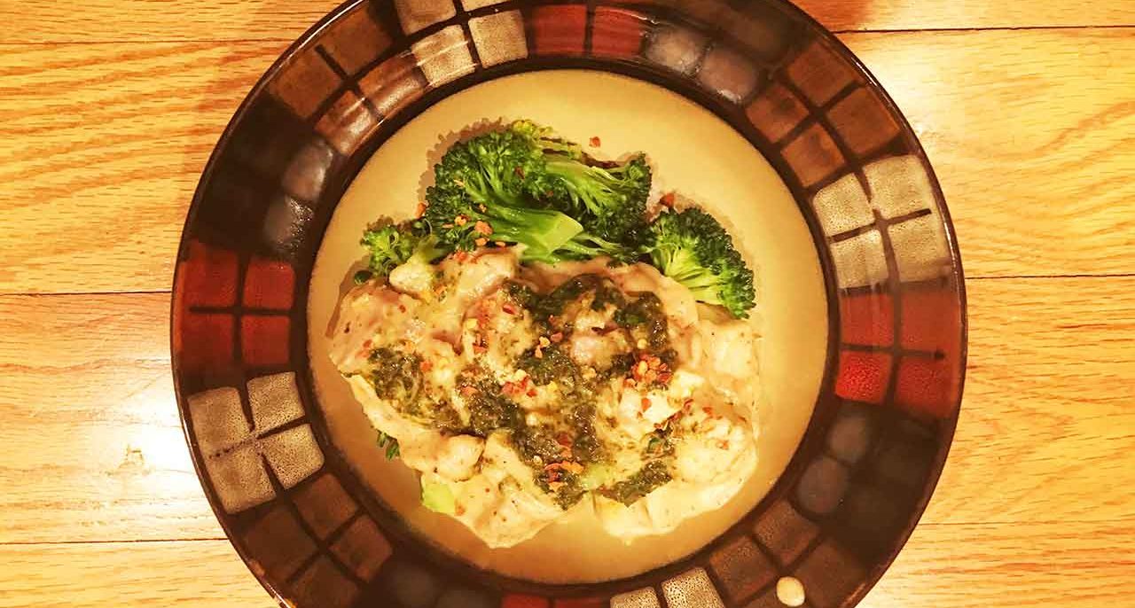 Creamy chicken and broccoli