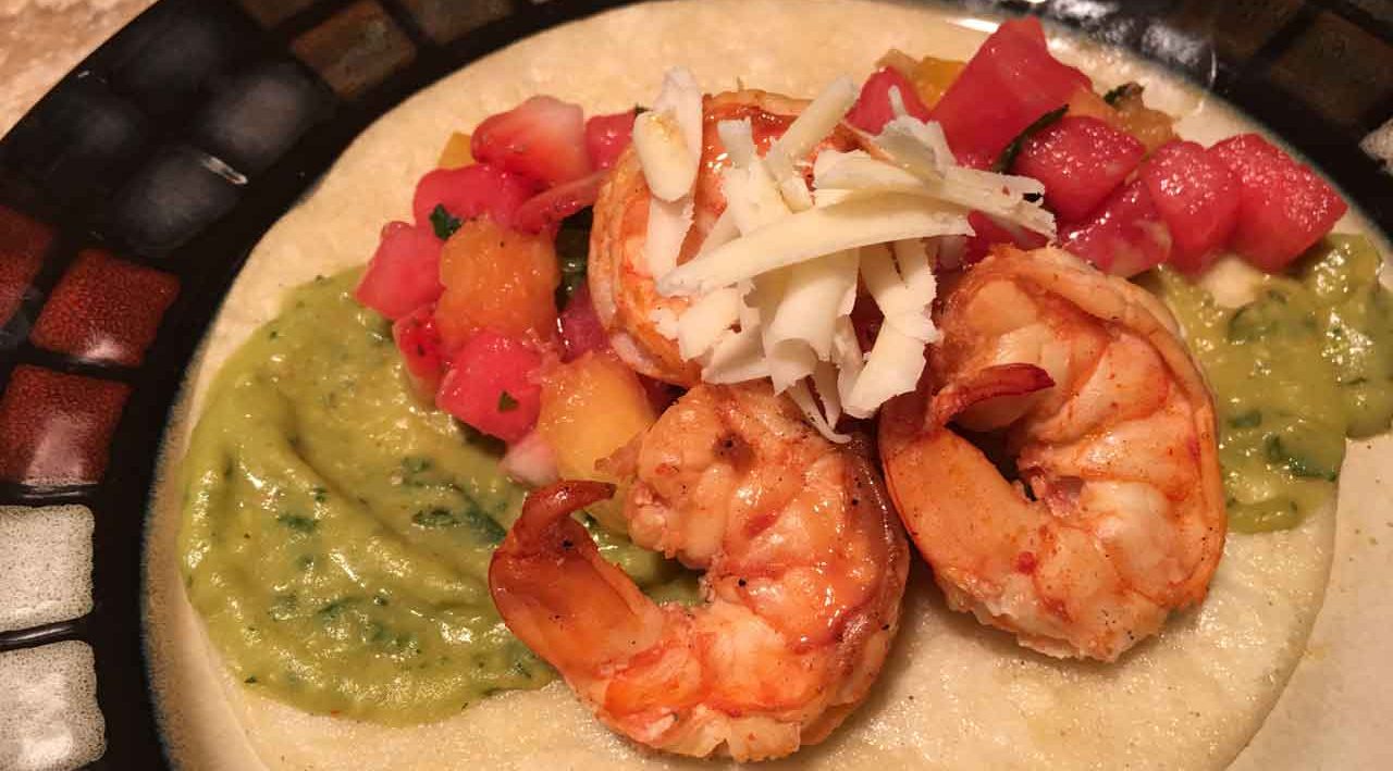 Grilled Shrimp Tacos with Fruit Salsa