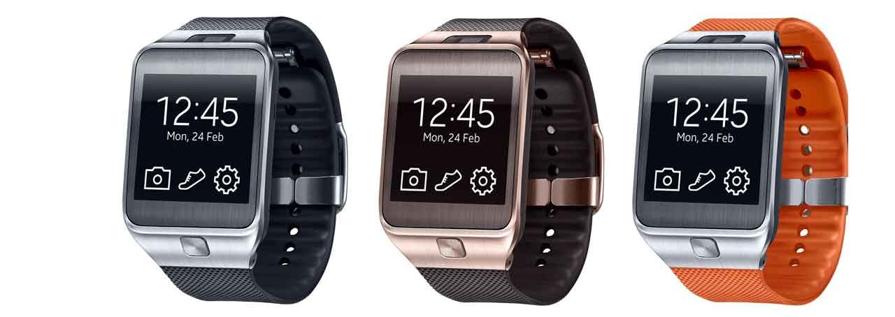 Samsung Gear 2 in black brown and orange